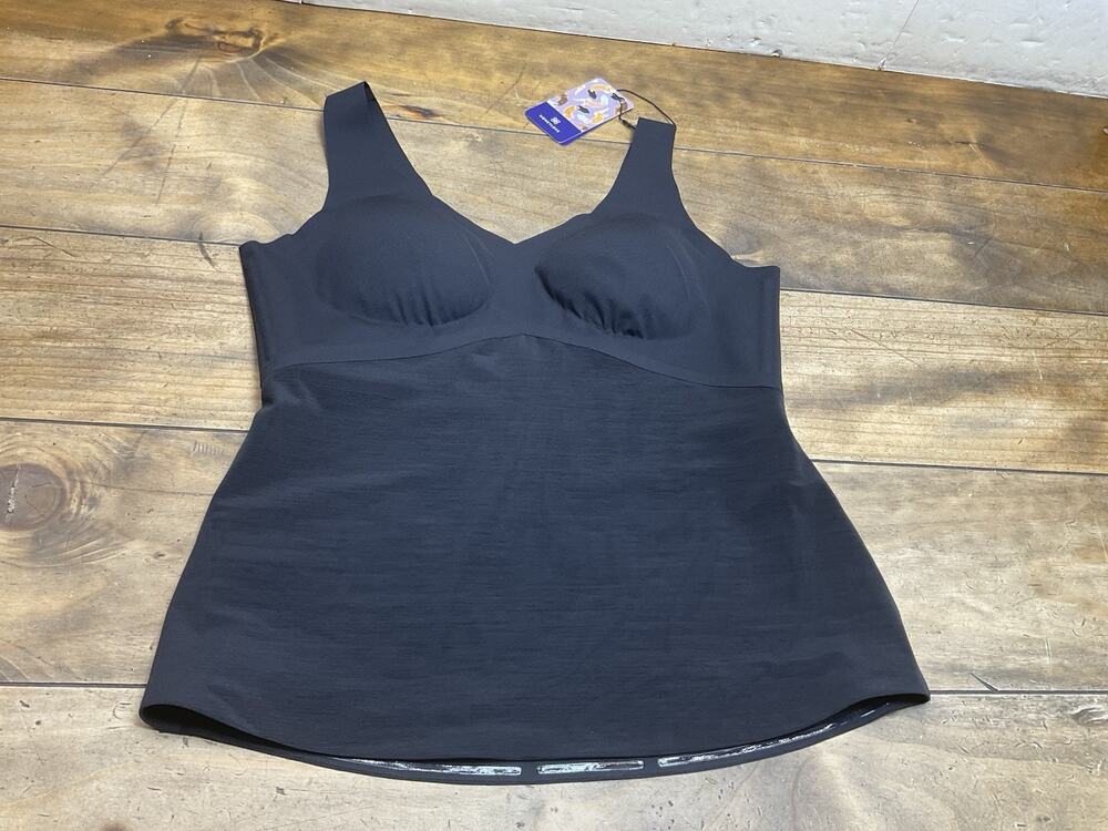 Honeylove LiftWear Cami Shaping Tank Top Built-in Bra Black Size XL NWT